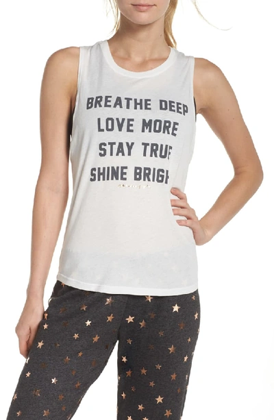 Spiritual Gangster Breathe Graphic Muscle Tank In Stone