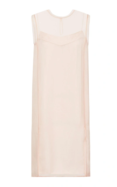 Marina Moscone Sheer Tunic With Slip In Pink