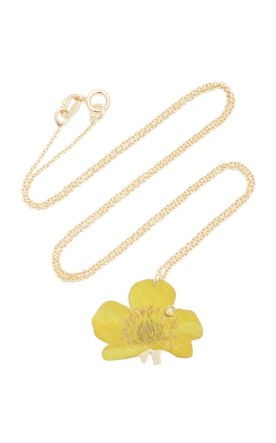 Christopher Thompson Royds Buttercup Pendant Necklace In Gold