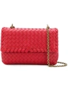 Bottega Veneta Baby Olympia Shoulder Bag In Red