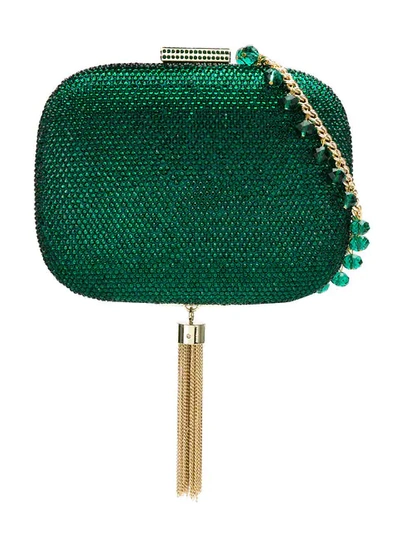 Serpui Embellished Clutch In Green