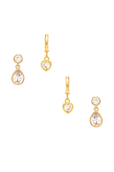 Frasier Sterling Smoke Show Earring Duo In Metallic Gold