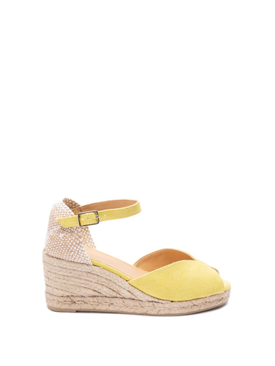 Castaã±er `bianca/6/002` Wedge Espadrilles In Yellow