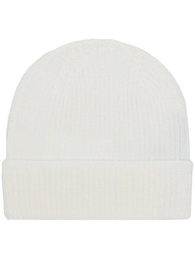 Sport Max Code Ribbed Knit Beanie In White