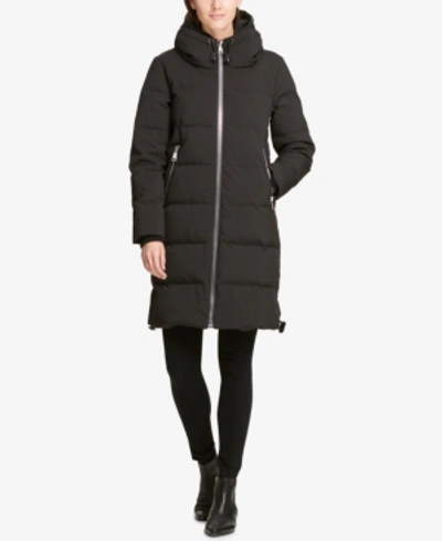 Dkny hooded cinch best sale bottom cocoon puffer coat