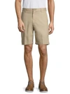 Peter Millar Lightweight Twill Shorts In Khaki