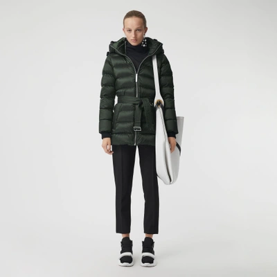 Burberry Down-filled Hooded Puffer Coat In Dark Racing Green