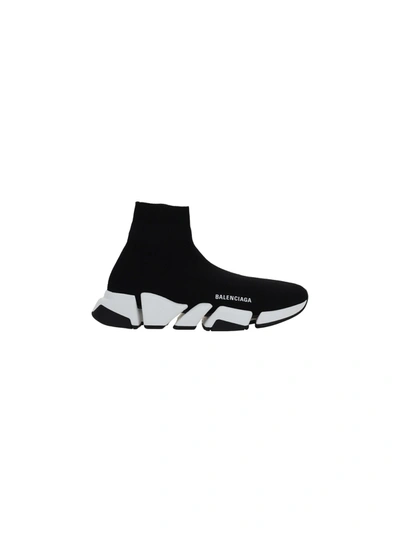 Balenciaga Speed Knitted Sock-style Trainers In Black