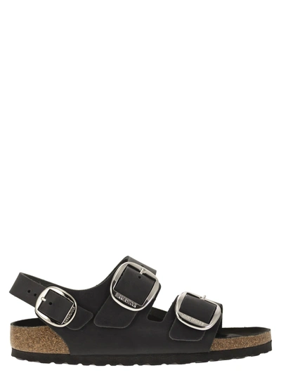 Birkenstock Arizona Sandal With Large Buckles In Black
