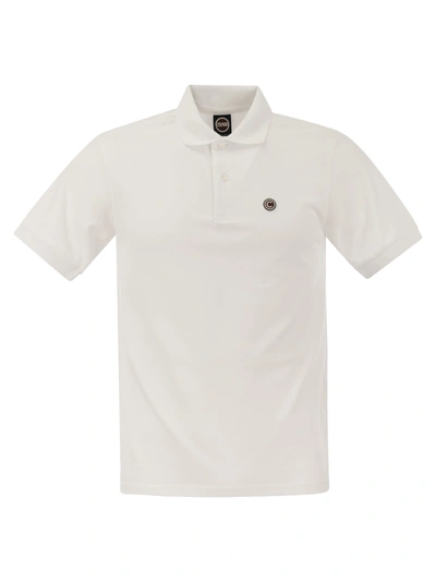 Colmar Pique Polo Shirt With Ribbed Edges In White