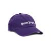 Palm Angels Logo-embroidered Cotton Twill Cap In Purple