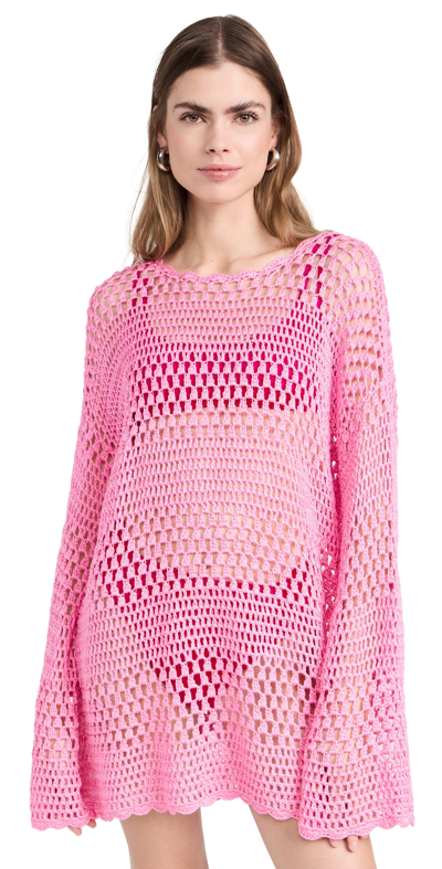 Show Me Your Mumu Paula Pullover Coverup In Bubblegum Pink