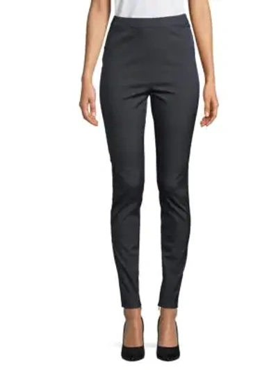 Valentino Banded Skinny Pants In Navy