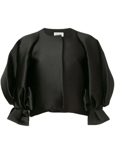 Isabel Sanchis Jacket With Dramatic Puffsleeves With Bow In Black