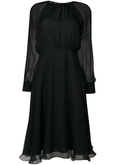 Rochas Long Sleeve Dress - Black