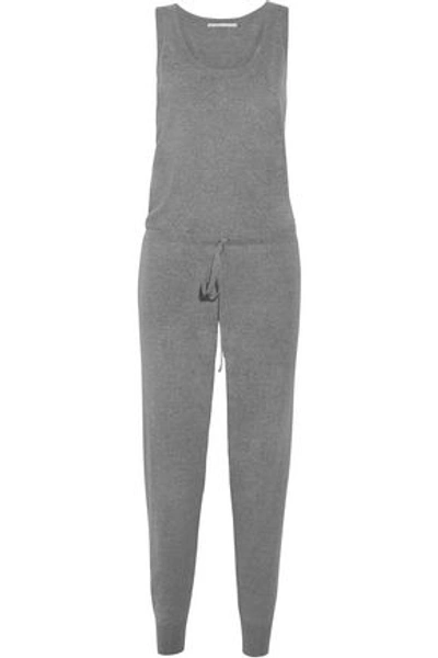 Stella Mccartney Woman Aio Ribbed Wool Jumpsuit Gray