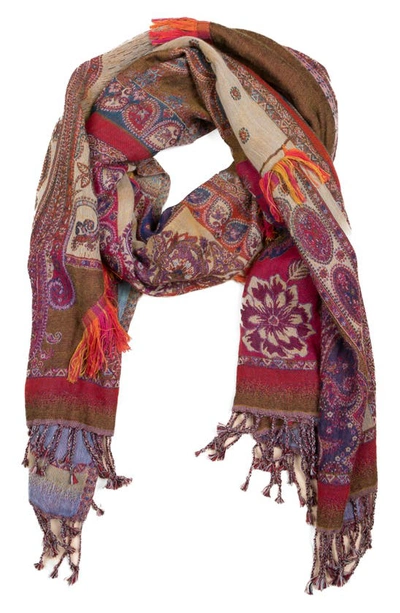 Saachi Mix Paisley Scarf In Multi-floral