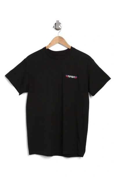 Retrofit Nasa Stripe Patch Cotton T-shirt In Black