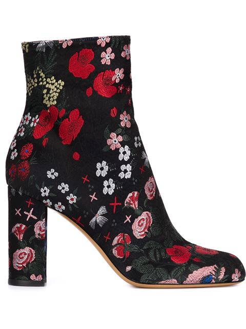 Valentino Floral Embroidered Boots | ModeSens