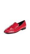 Kate Spade Genevieve Patent Leather Loafers In Maraschino Red