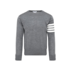 Thom Browne 4-bar Milano Stitch Pullover In Grey