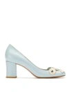 Sarah Chofakian Leather Pumps In Blue