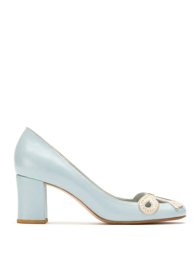 Sarah Chofakian Leather Pumps In Blue