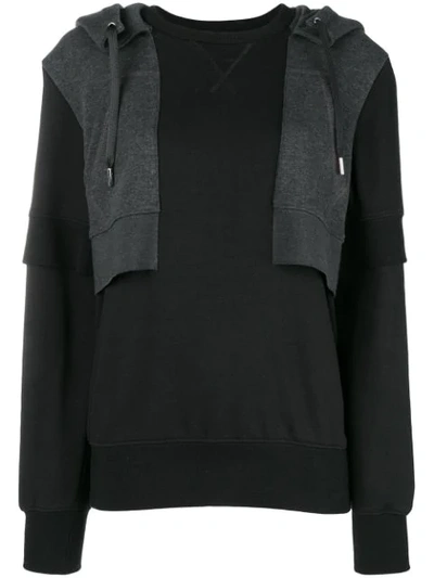Alexander Mcqueen Contrast Hooded Sweatshirt In Black