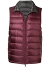 Herno Zipped Padded Vest In Pink