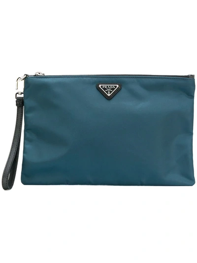 Prada Vela Clutch Bag - Blue