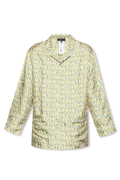 Versace Blue ‘la Vacanza' Collection Pyjama Top In New