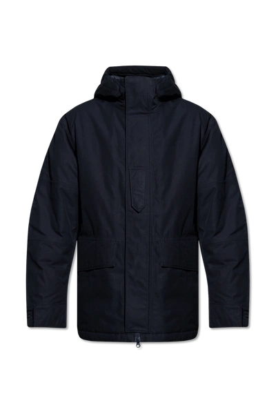 Stone Island Navy Blue Insulated Jacket With Logo In New