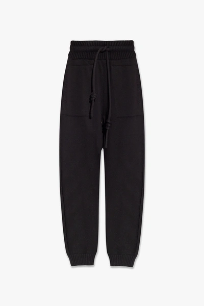 Off-white Black Cotton Trousers In New