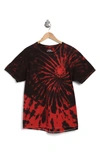 Merch Traffic Rhcp Asterisk Tie Dye Cotton T-shirt In Black/ Red