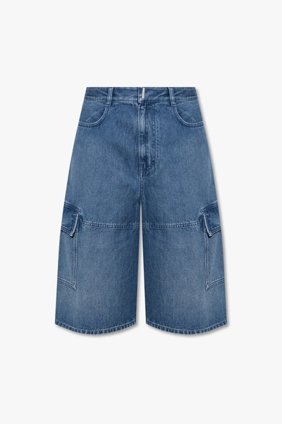 Givenchy Blue Denim Shorts In New