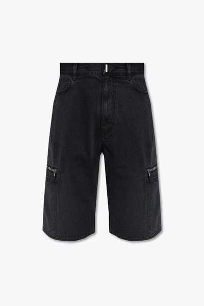 Givenchy Black Denim Shorts In New