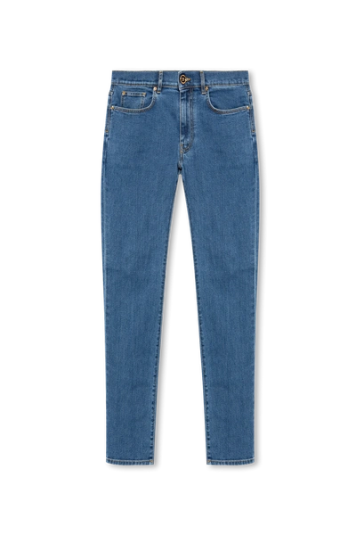 Versace Blue Jeans With Logo In New