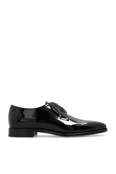 Burberry Black Leather Shoes In New