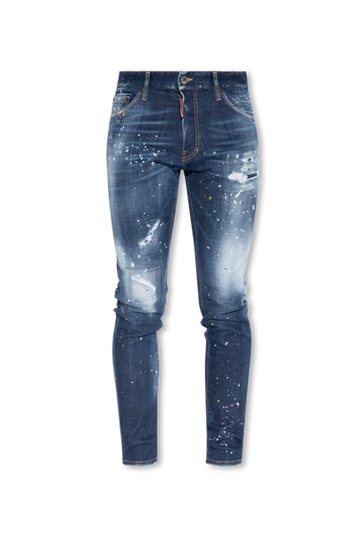 Dsquared2 Cool And Chic: Stylish Blue Cotton Jeans For Women In New