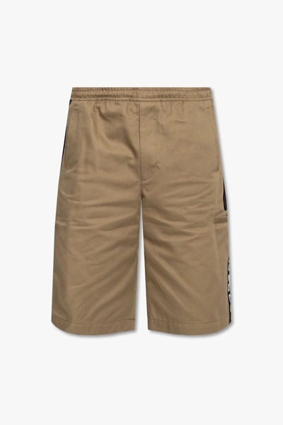 Givenchy Green Cotton Shorts With Side Stripes In New