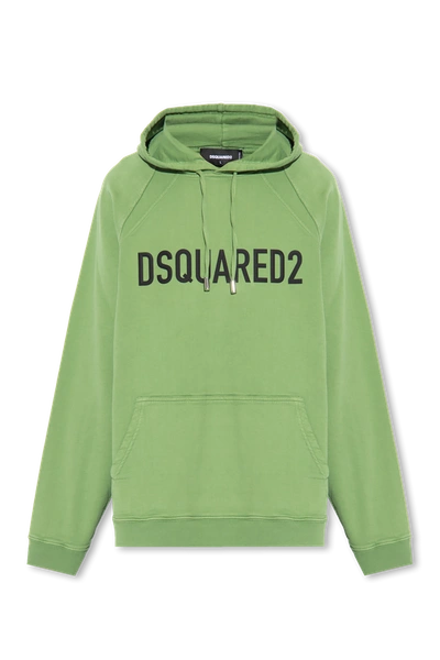 Dsquared2 Green Hoodie With Logo In New