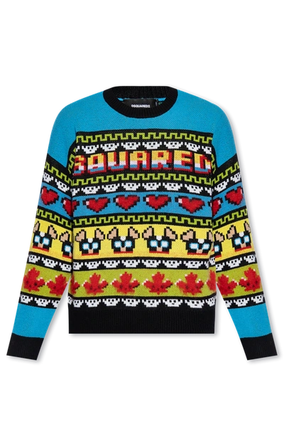 Dsquared2 Multicolour Wool Sweater In New