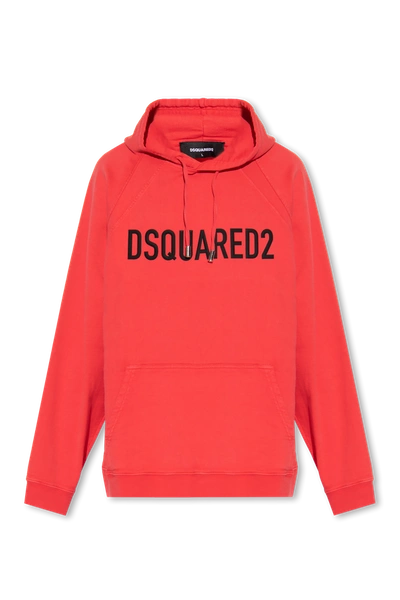 Dsquared2 Red Hoodie With Logo In New