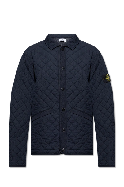Stone Island Black Quilted Jacket In New