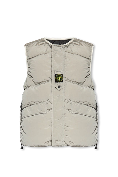 Stone Island Grey Reversible Vest In New