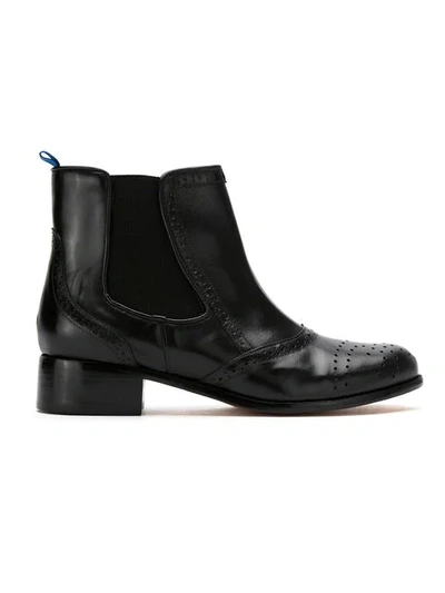 Blue Bird Shoes York Leather Boots In Black