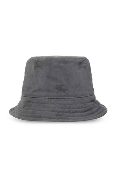 Burberry Grey Bucket Hat With Logo In New
