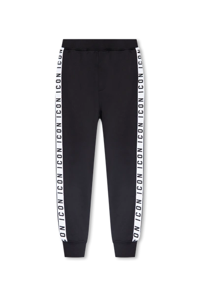Dsquared2 Black Printed Sweatpants In New