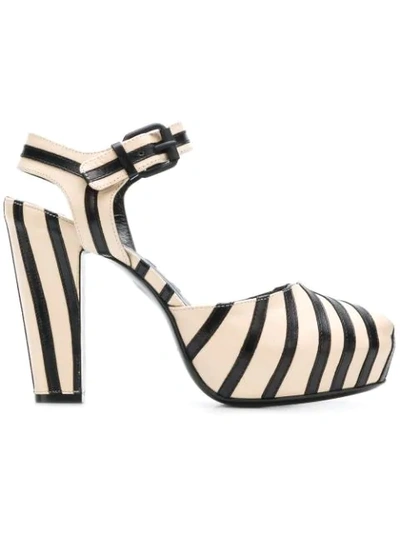 Sonia Rykiel Striped Sandals - Neutrals