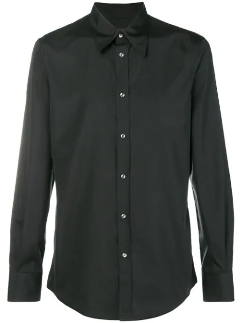Dsquared2 Plain Button Shirt In Black | ModeSens